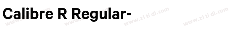 Calibre R Regular字体转换